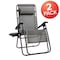Flash Furniture Gray Mesh Zero Gravity Lounge Chair, PK 2 2-GM-103122SS-GR-GG - alternate 9